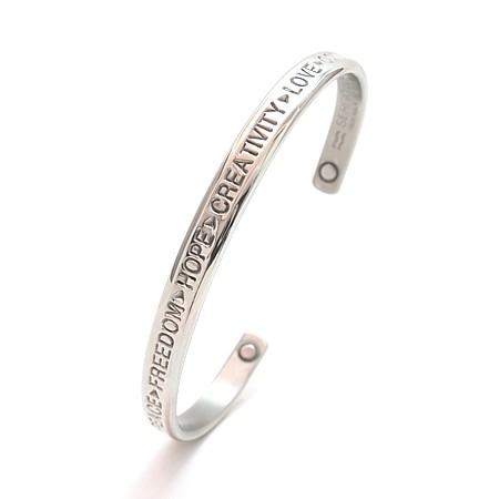 Compassion in Silver Bracelet w/Magnets #774 - Click Image to Close